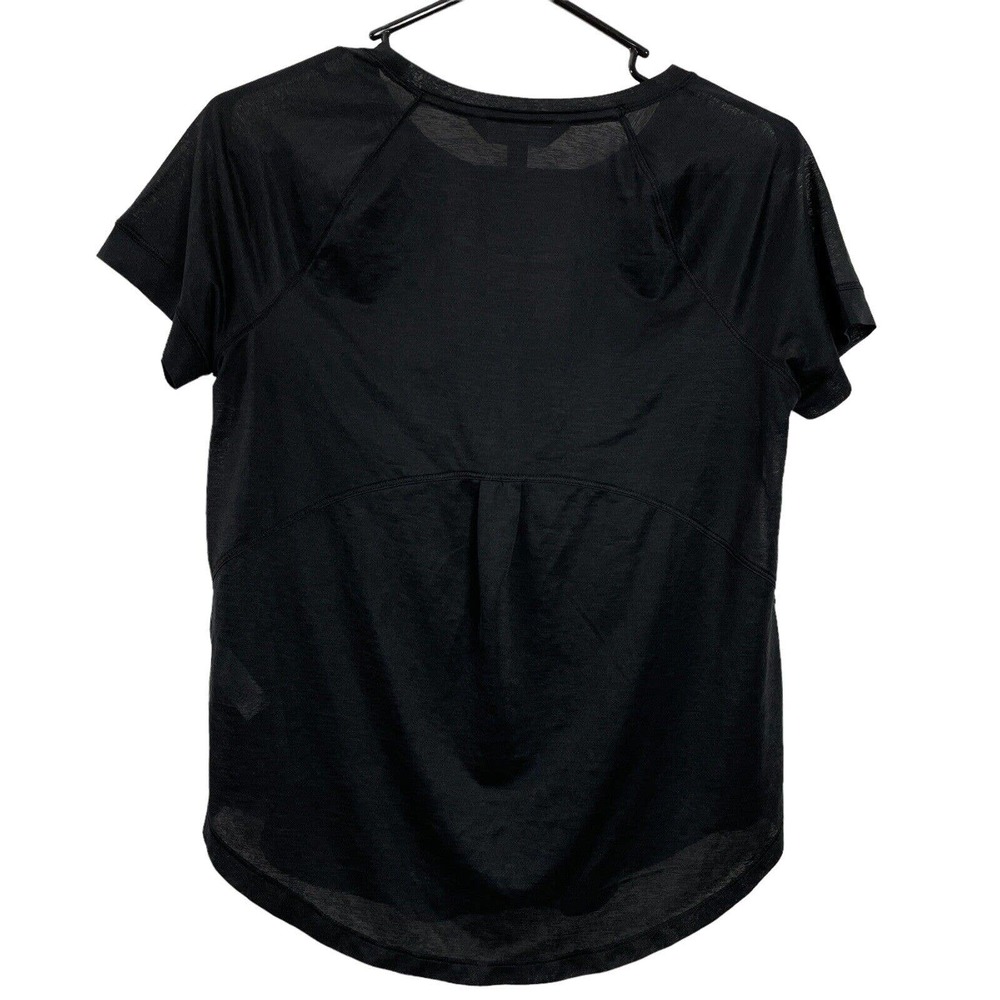 Athleta Vapor T-Shirt S Black Sheer Lightweight Breathable Crew Neck - Picture 2 of 10